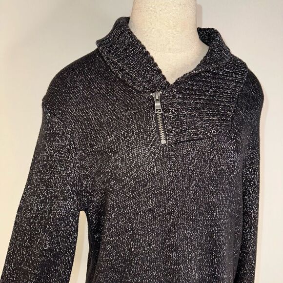 INC International Concepts Womens Marled Knit Pullover Sweater Shawl Collar - Picture 3 of 11